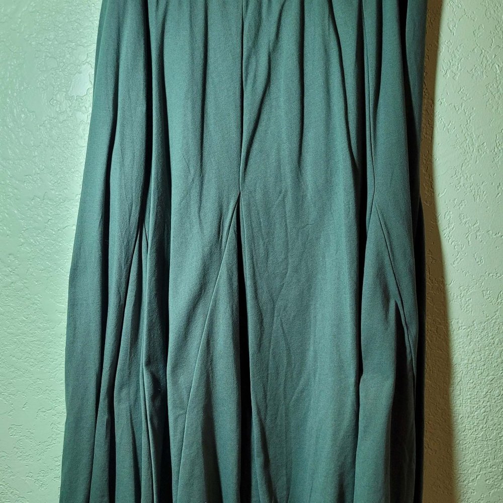 Woman Within Long Green Skirt 2X 26/28 NWOT Elastic Waist
